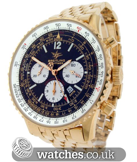 breitling navitimer 50th anniversary 18ct rose gold watch|breitling navitimer gold bezel.